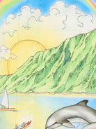 Camicia da bambino Casablanca Kids blu con stampa grafica - Rubino Kids