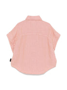 Camicia in lino per bambina Aspesi Kids rosa con colletto classico - Rubino Kids