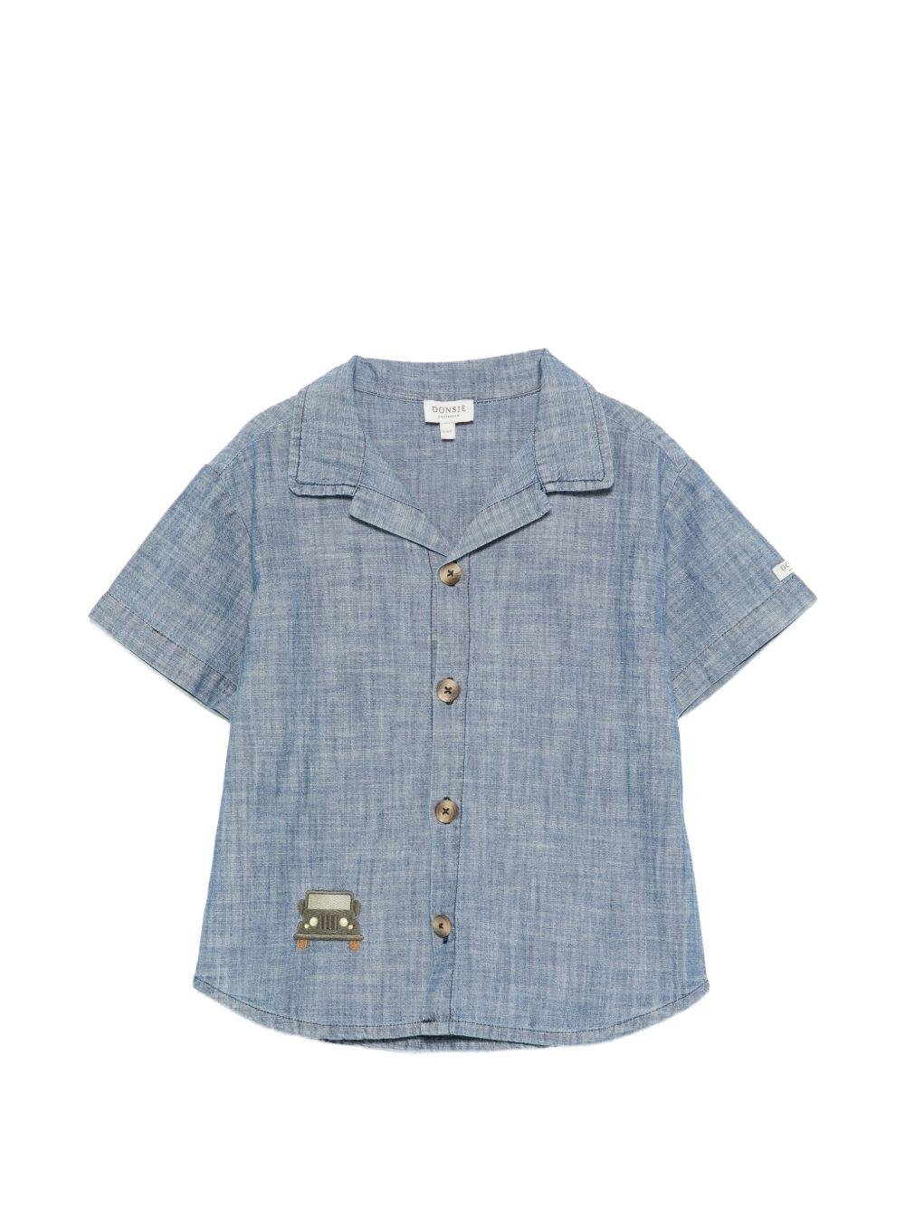 Camicia Ludon per bambino Donsje denim con ricamo Jeep - Rubino Kids