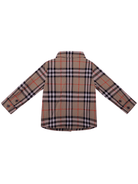 Camicia neonato Burberry Kids beige a quadri - Rubino Kids