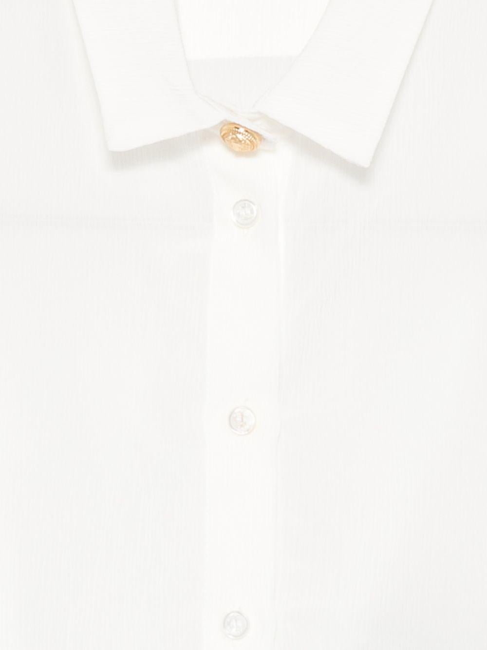 Camicia per bambina Balmain Kids bianca con colletto classico - Rubino Kids