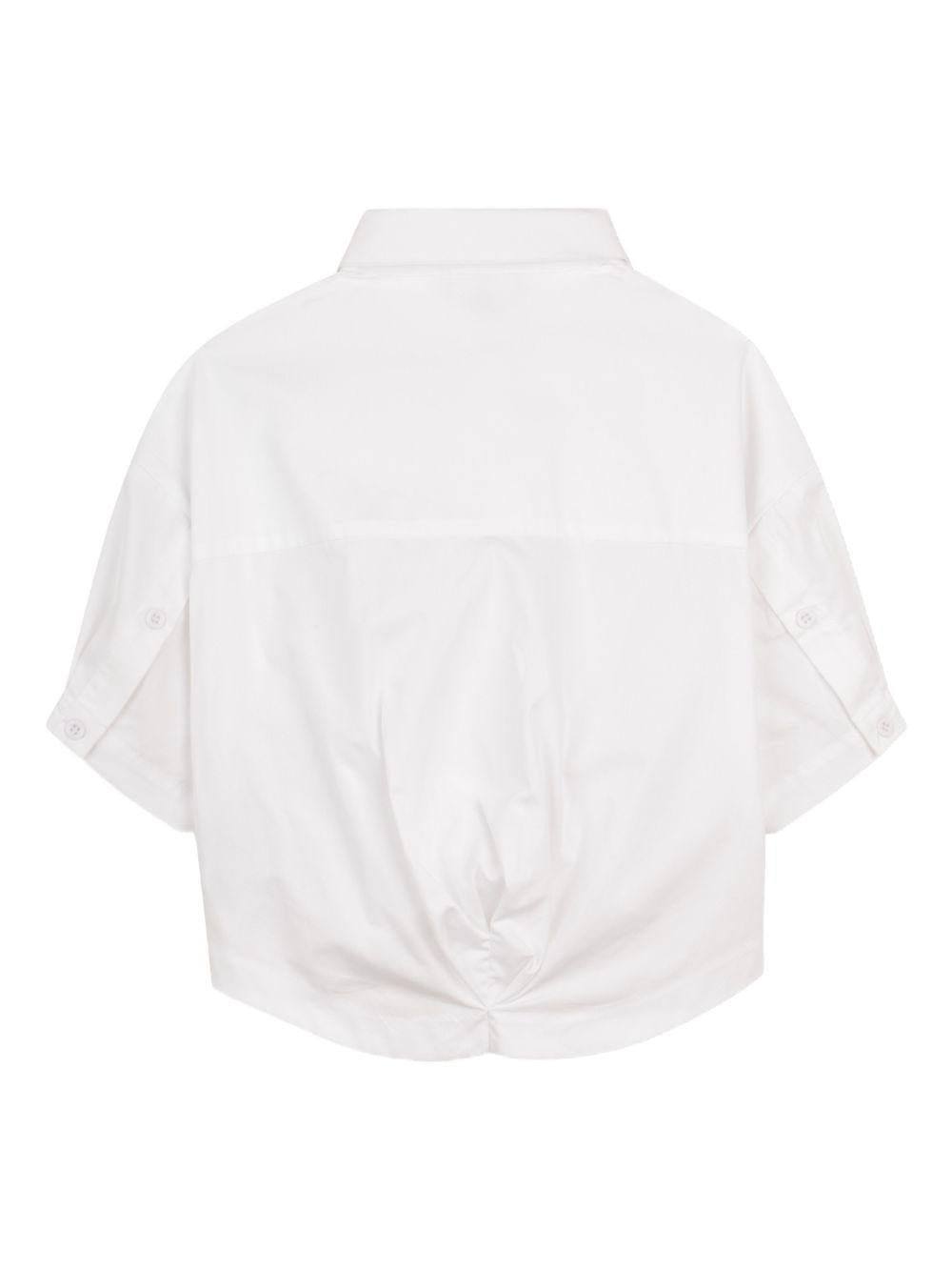 Camicia per bambina Dkny Kids bianca con logo - Rubino Kids