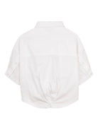 Camicia per bambina Dkny Kids bianca con logo - Rubino Kids