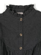 Camicia per bambina Donsje Dizze grigio con colletto con increspature - Rubino Kids