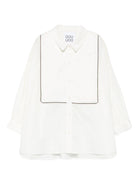 Camicia per bambina Douuod Kids bianca con bordino classico - Rubino Kids