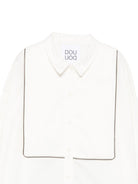 Camicia per bambina Douuod Kids bianca con bordino classico - Rubino Kids