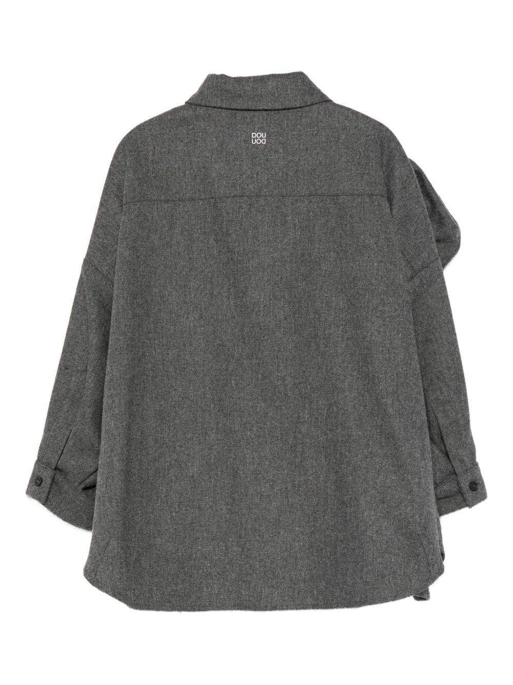 Camicia per bambina Douuod Kids grigia con volant - Rubino Kids