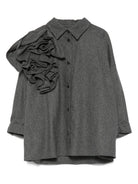 Camicia per bambina Douuod Kids grigia con volant - Rubino Kids