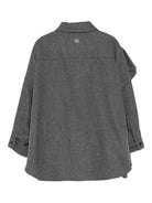 Camicia per bambina Douuod Kids grigia con volant - Rubino Kids