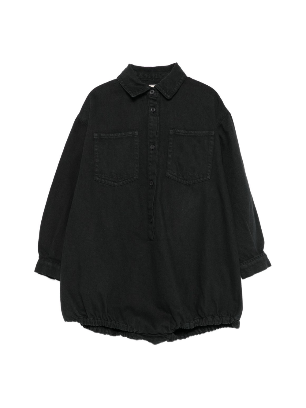 Camicia per bambina Douuod Kids nera con colletto classico - Rubino Kids