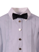 Camicia per bambina Elisabetta Franchi La Mia Bambina bianca con design crop - Rubino Kids