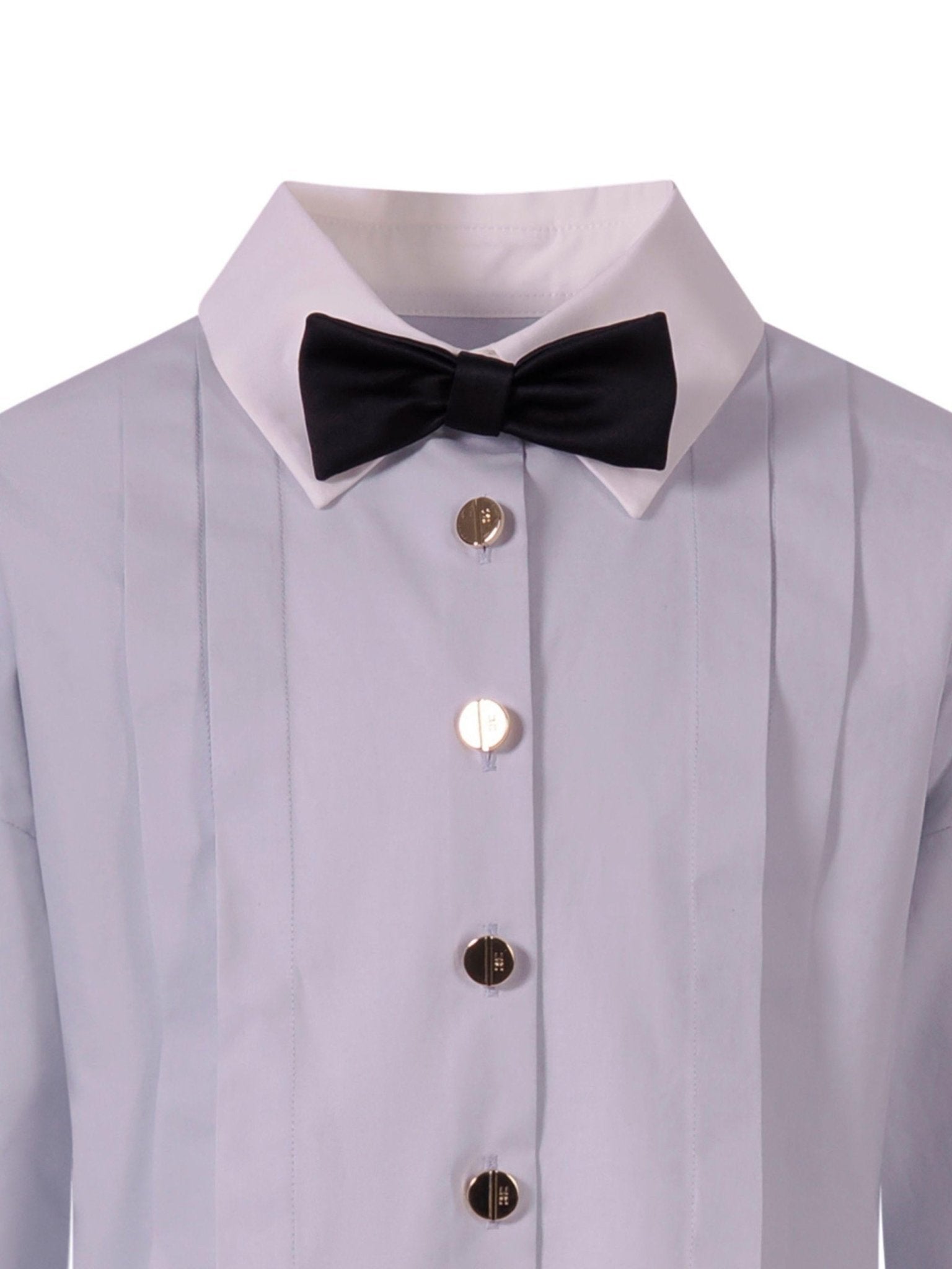 Camicia per bambina Elisabetta Franchi La Mia Bambina bianca con design crop - Rubino Kids