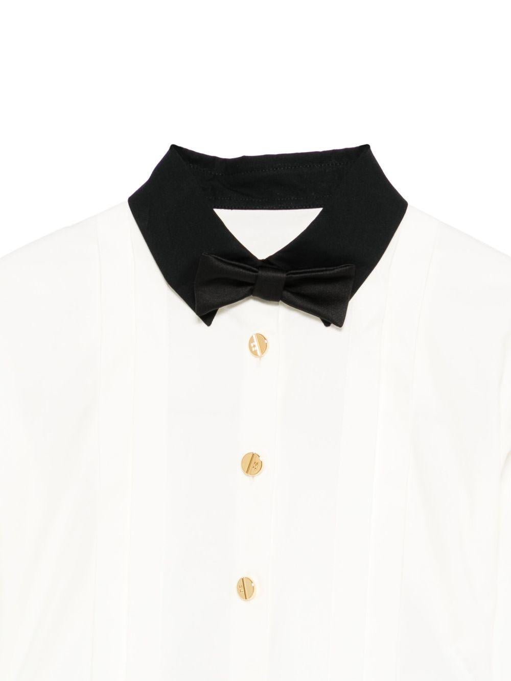 Camicia per bambina Elisabetta Franchi La Mia Bambina bianca con design crop - Rubino Kids