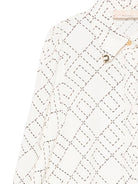 Camicia per bambina Elisabetta Franchi La Mia Bambina bianca con stampa geometrica - Rubino Kids