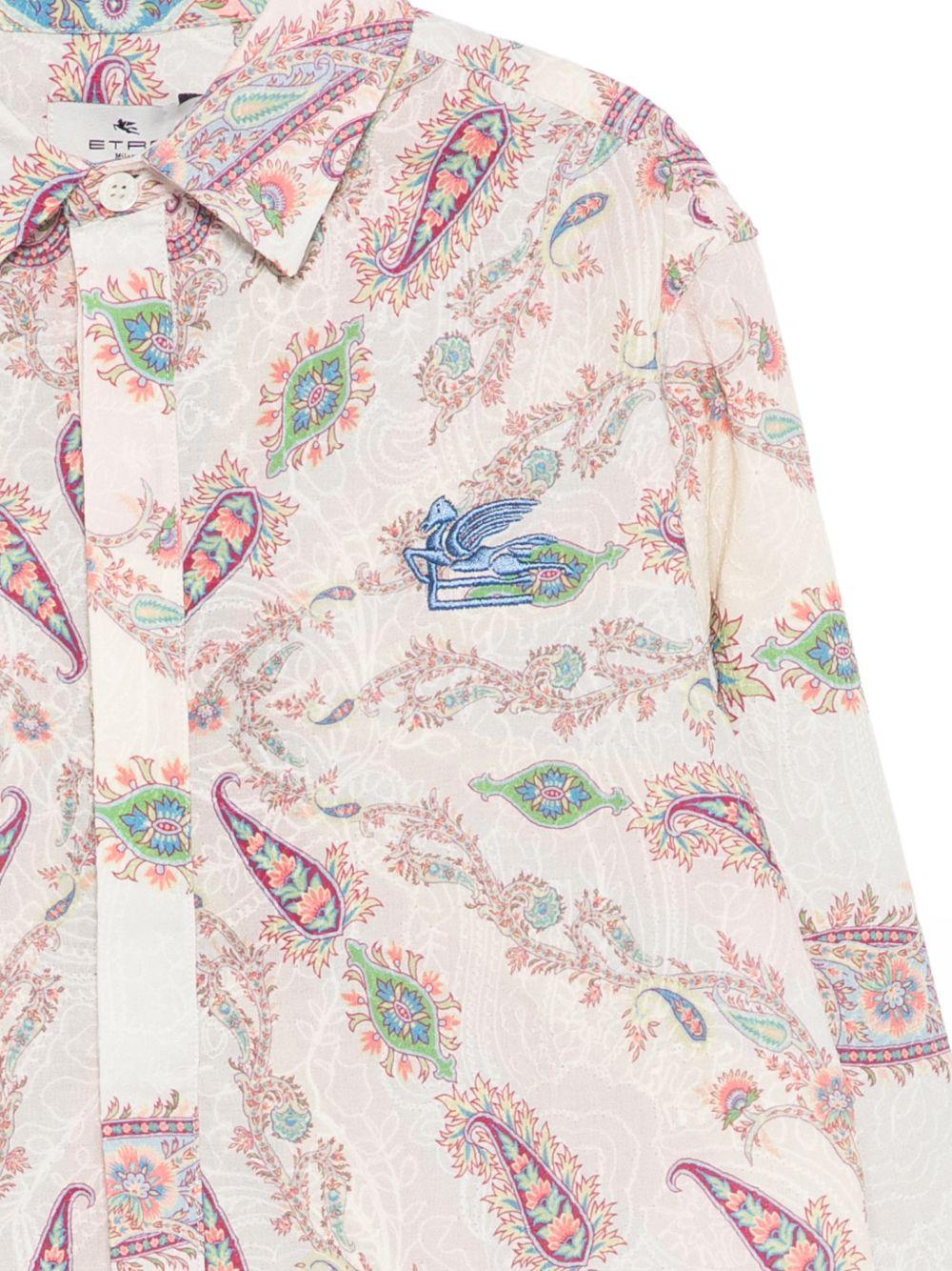 Camicia per bambina Etro kids multicolore con motivo a paisley - Rubino Kids