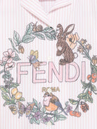 Camicia per bambina Fendi Kids rosa con stampa grafica sul davanti - Rubino Kids