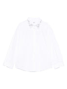 Camicia per bambina Il Gufo bianca con colletto ricamato - Rubino Kids