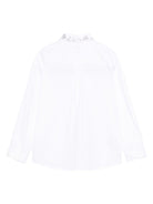 Camicia per bambina Il Gufo bianca con colletto ricamato - Rubino Kids