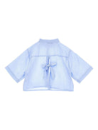 Camicia per bambina Philosophy di Lorenzo Serafini Kids azzurra con design a righe - Rubino Kids