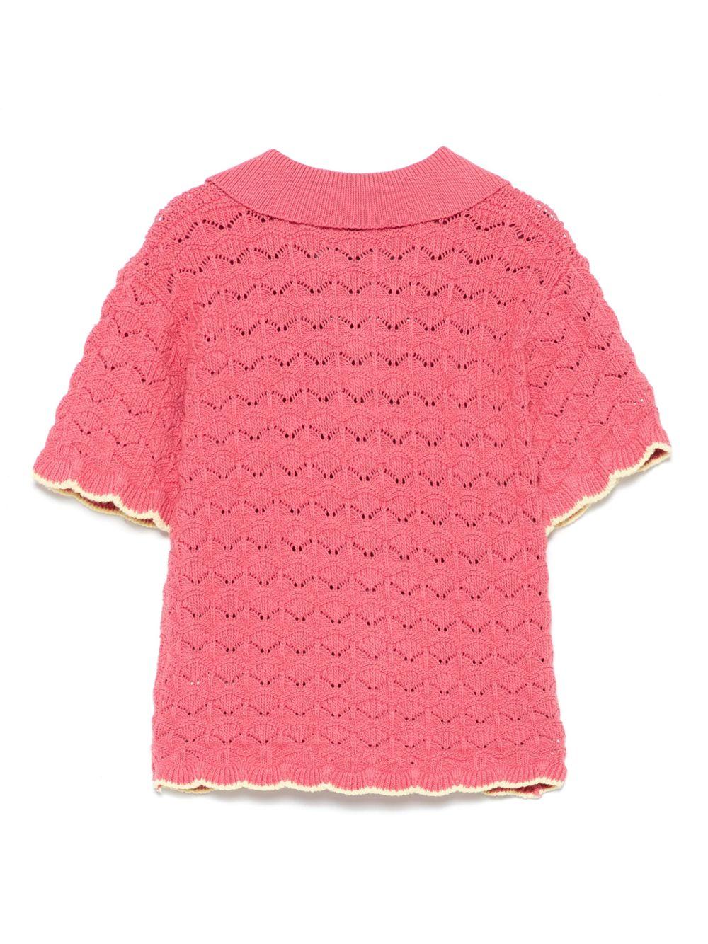 Camicia per bambina Scotch & Soda Kids rosa in maglia - Rubino Kids