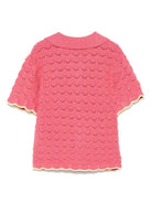 Camicia per bambina Scotch & Soda Kids rosa in maglia - Rubino Kids