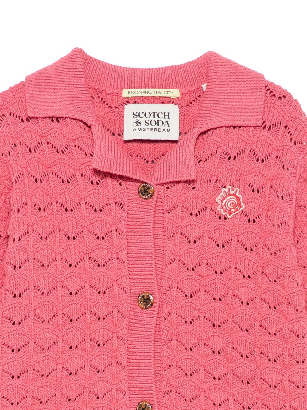 Camicia per bambina Scotch & Soda Kids rosa in maglia - Rubino Kids