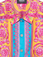 Camicia per bambina Versace Kids rosa con design barocco - Rubino Kids