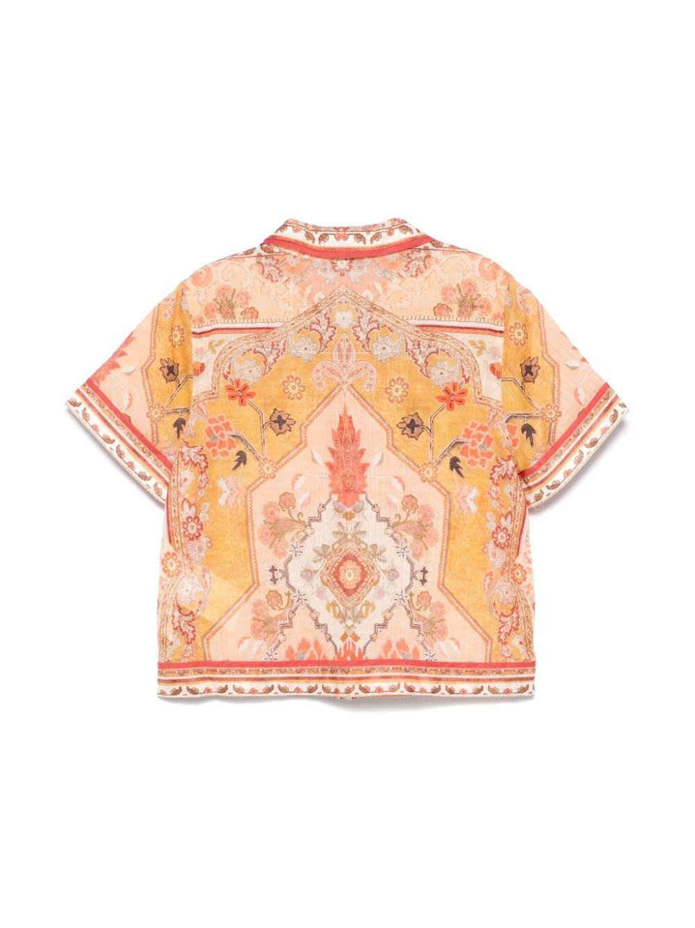 Camicia per bambina ZIMMERMANN Kids Wylie multicolore con stampa grafica all - over - Rubino Kids