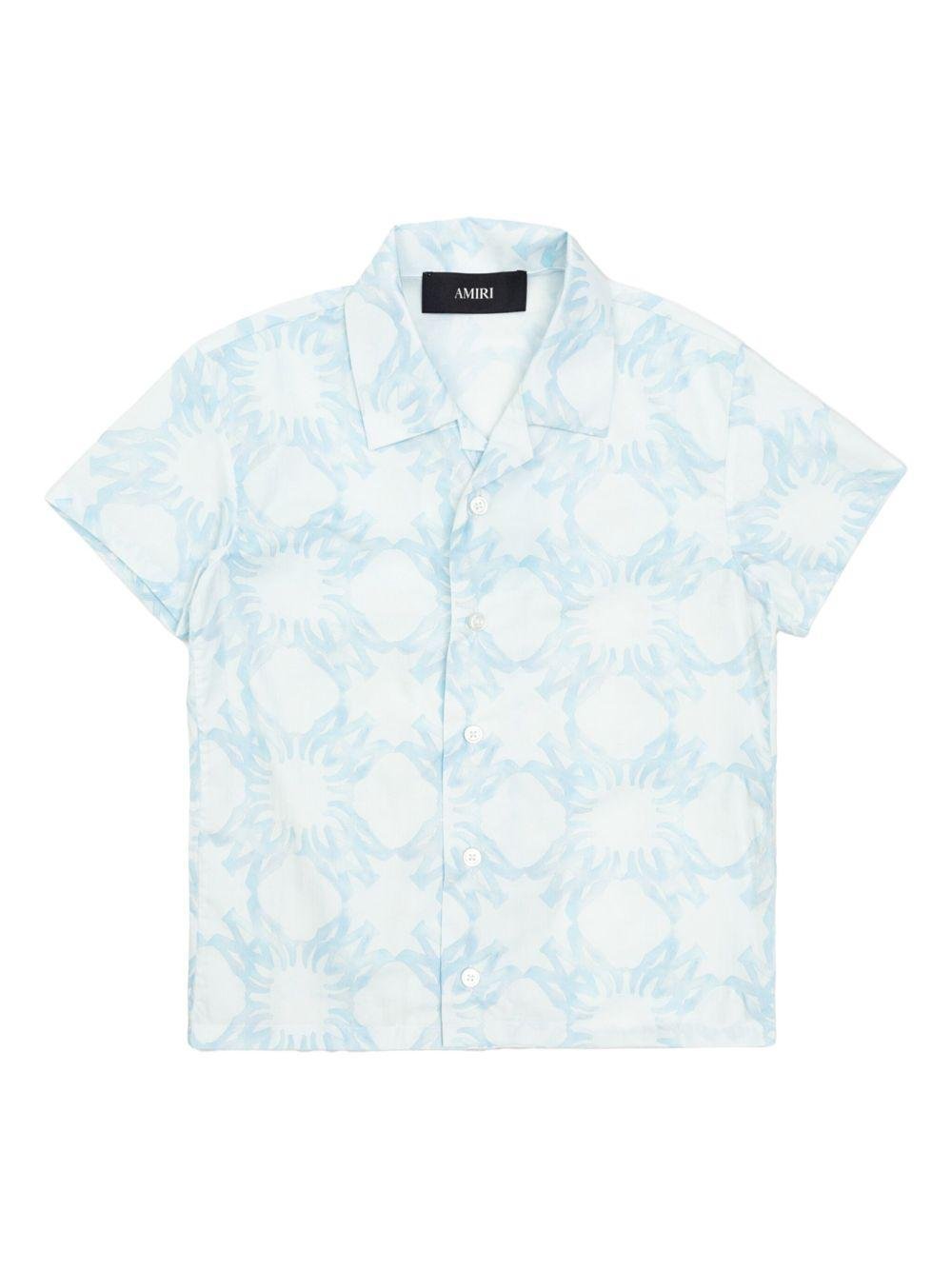 Camicia per bambino AMIRI KIDS azzurro a maniche corte - Rubino Kids