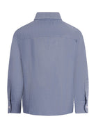 Camicia per bambino Balmain Kids denim con logo sul davanti - Rubino Kids