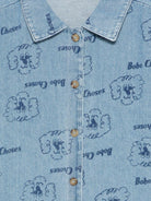 Camicia per bambino Bobo Choses denim con stampa grafica Pickle The Dog - Rubino Kids