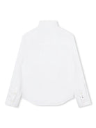 Camicia per bambino Boss Kids bianco con logo ricamato - Rubino Kids
