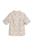 Camicia per bambino Brunello Cucinelli Kids beige con stampa paisley - Rubino Kids