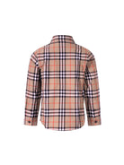 Camicia per bambino Burberry Kids beige con colletto a punta - Rubino Kids
