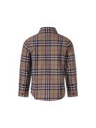 Camicia per bambino Burberry Kids beige con colletto a punta - Rubino Kids
