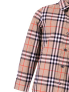 Camicia per bambino Burberry Kids beige con colletto a punta - Rubino Kids