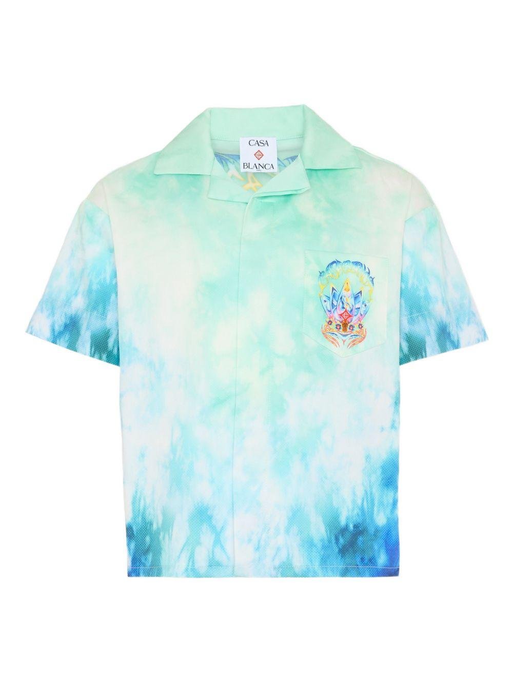 Camicia per bambino Casablanca Kids blu a maniche corte - Rubino Kids