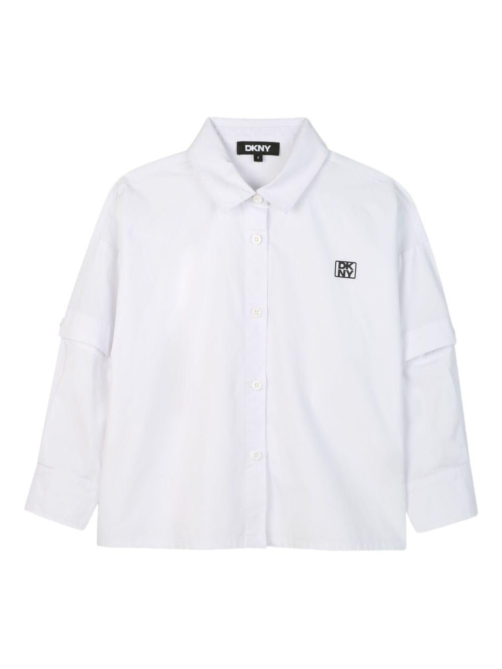 Camicia per bambino Dkny Kids bianca con maniche rimovibili - Rubino Kids
