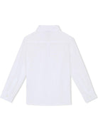 Camicia per bambino Dolce & Gabbana Kids bianco con ricamo logo - Rubino Kids