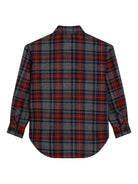 Camicia per bambino Dolce & Gabbana Kids grigia con motivo a quadri - Rubino Kids