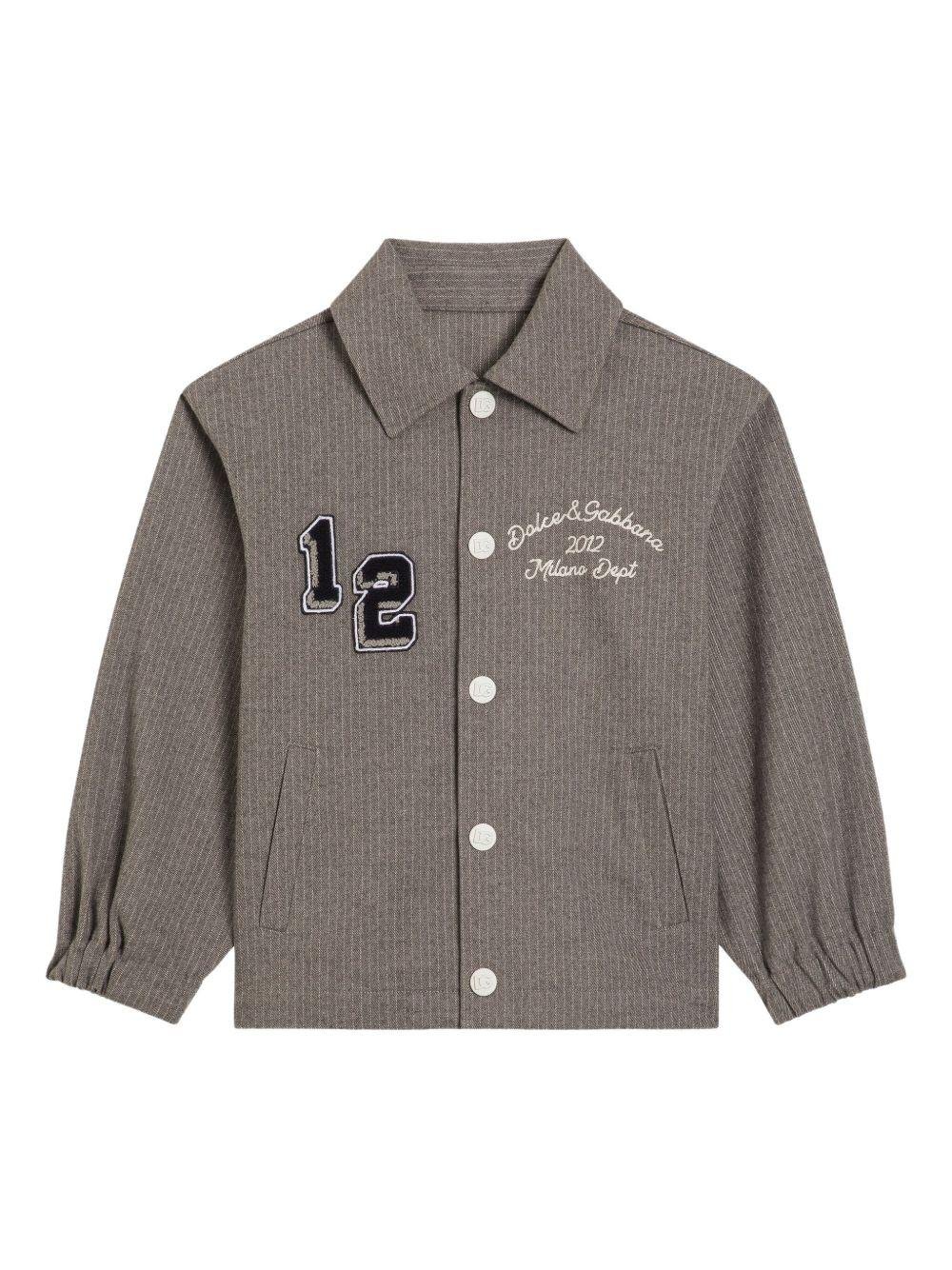 Camicia per bambino Dolce & Gabbana Kids grigio a righe - Rubino Kids