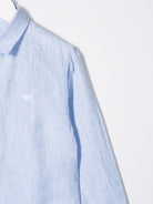 Camicia per bambino Emporio Armani Kids azzurra con colletto classico - Rubino Kids