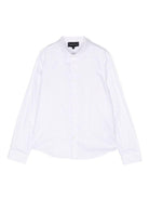 Camicia per bambino Emporio Armani Kids bianca con logo jacquard - Rubino Kids