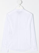 Camicia per bambino Emporio Armani Kids bianca con pettorina plissettata - Rubino Kids
