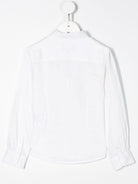 Camicia per bambino Emporio Armani Kids bianca in lino - Rubino Kids