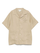 Camicia per bambino Fendi Kids beige con ricamo - Rubino Kids