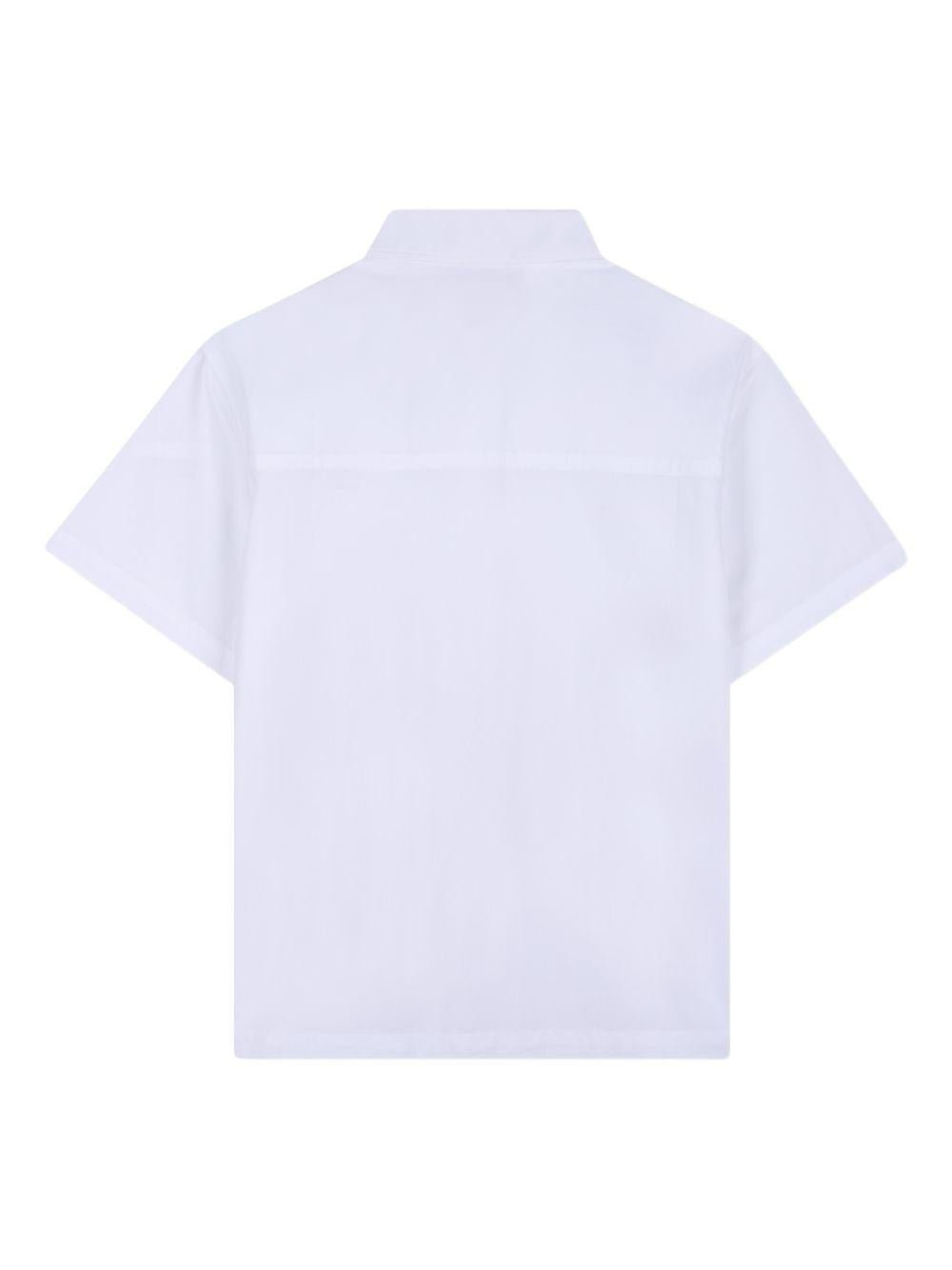 Camicia per bambino Givenchy Kids bianca con logo sul davanti - Rubino Kids