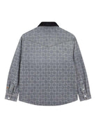 Camicia per bambino Givenchy Kids grigia con monogramma - Rubino Kids