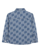 Camicia per bambino Hugo Kids denim con stampa logo all - over - Rubino Kids