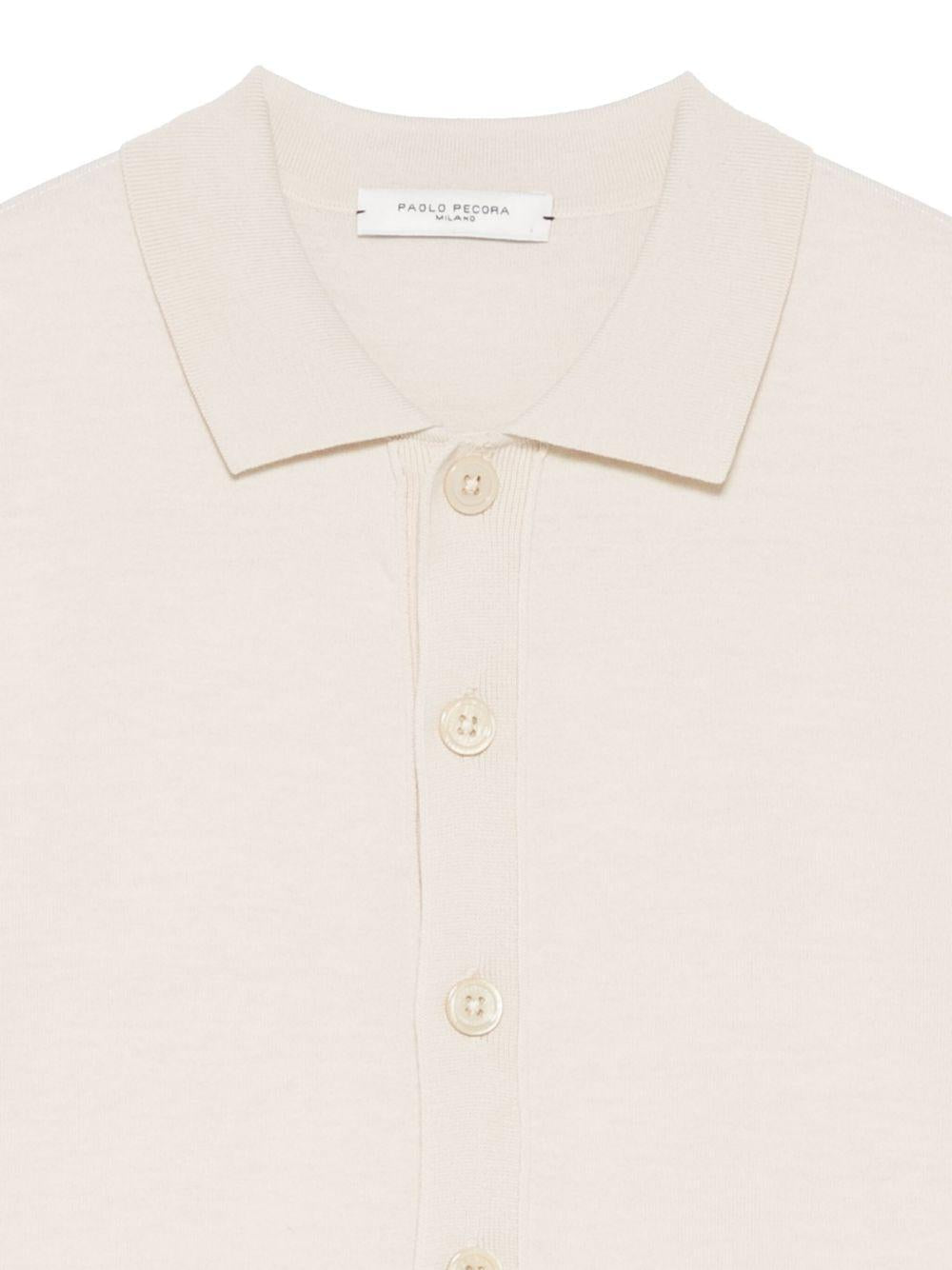 Camicia per bambino Paolo Pecora Kids beige in maglia - Rubino Kids